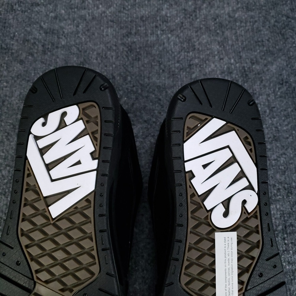 Vans Hylane Shoes Mens Size 8.5 Triple Black Skate Casual Sneakers Fat Tongue‎ - Picture 8 of 16
